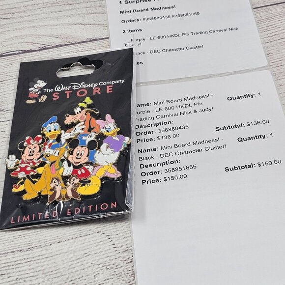 NEW! Disney Pin DEC Mickey and Friends Cluster LE 500 Disney Employee Center Pin - Picture 4 of 4